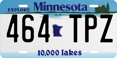 MN license plate 464TPZ