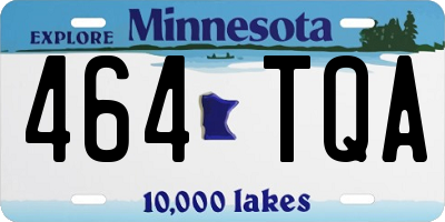 MN license plate 464TQA