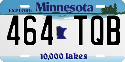 MN license plate 464TQB