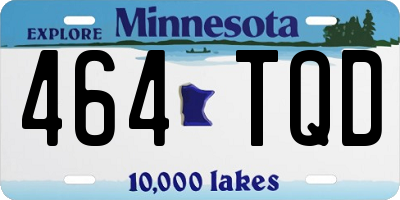 MN license plate 464TQD