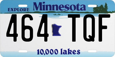 MN license plate 464TQF