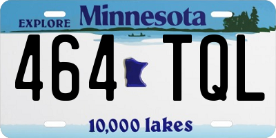 MN license plate 464TQL