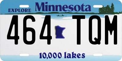 MN license plate 464TQM