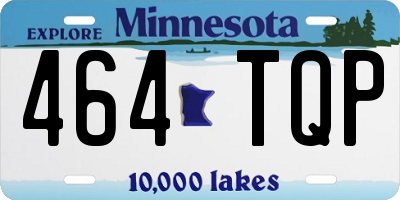 MN license plate 464TQP