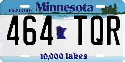 MN license plate 464TQR