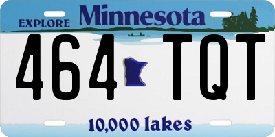 MN license plate 464TQT