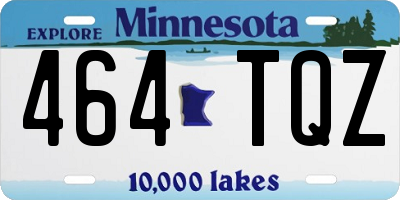MN license plate 464TQZ