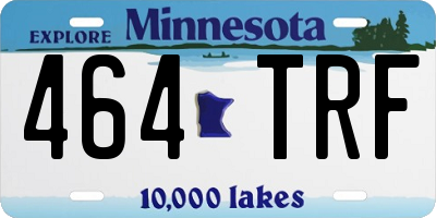 MN license plate 464TRF