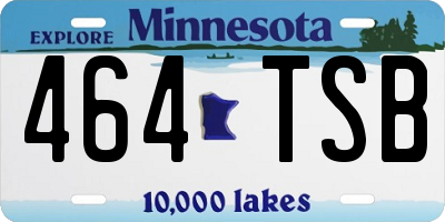 MN license plate 464TSB