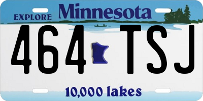 MN license plate 464TSJ