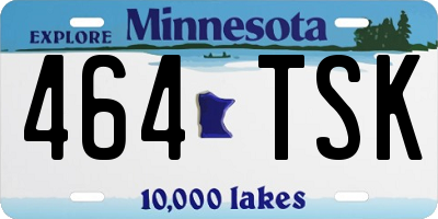 MN license plate 464TSK