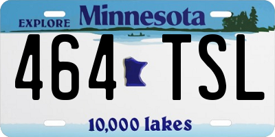 MN license plate 464TSL