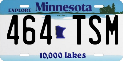 MN license plate 464TSM