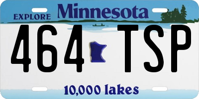 MN license plate 464TSP