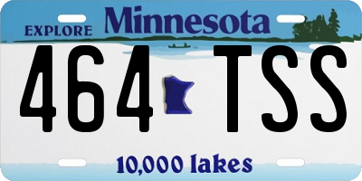 MN license plate 464TSS