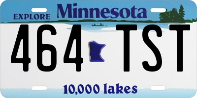 MN license plate 464TST