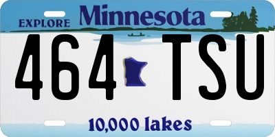 MN license plate 464TSU