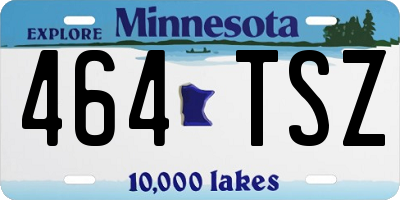 MN license plate 464TSZ