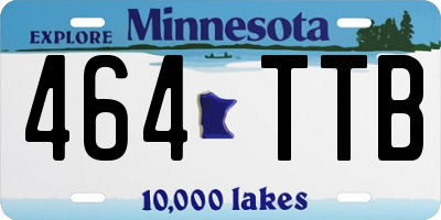 MN license plate 464TTB