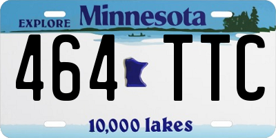 MN license plate 464TTC