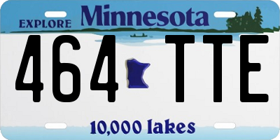 MN license plate 464TTE