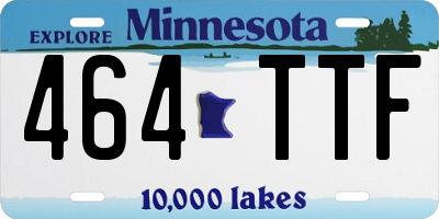 MN license plate 464TTF