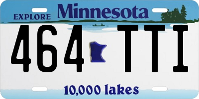 MN license plate 464TTI