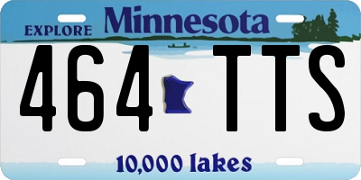 MN license plate 464TTS