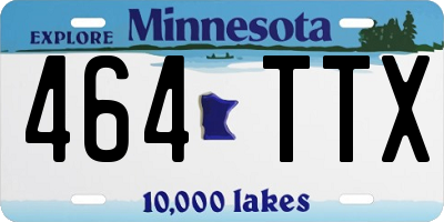 MN license plate 464TTX