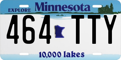 MN license plate 464TTY
