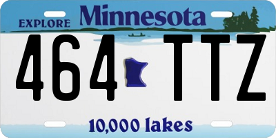 MN license plate 464TTZ
