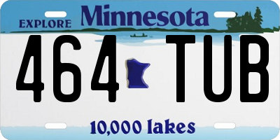 MN license plate 464TUB