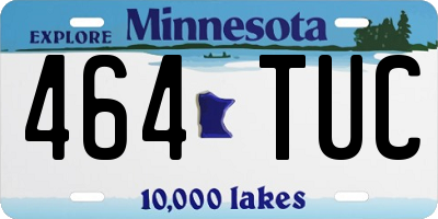 MN license plate 464TUC