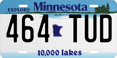 MN license plate 464TUD