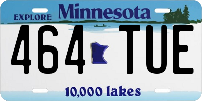MN license plate 464TUE
