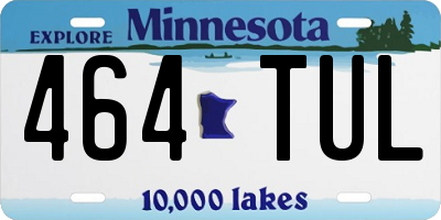 MN license plate 464TUL