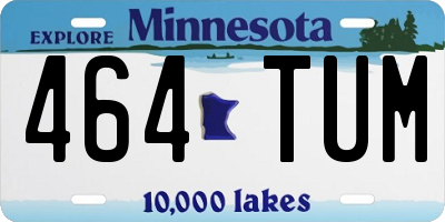 MN license plate 464TUM