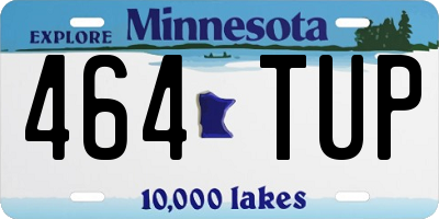 MN license plate 464TUP