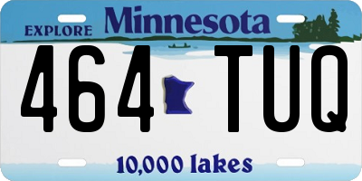 MN license plate 464TUQ