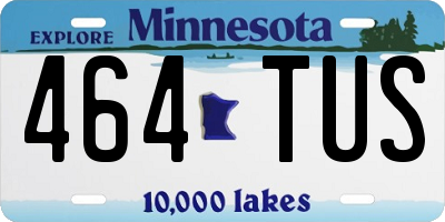 MN license plate 464TUS