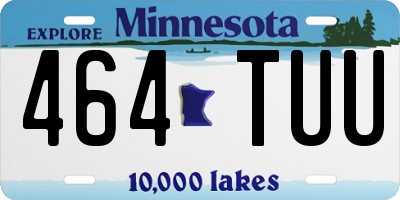 MN license plate 464TUU