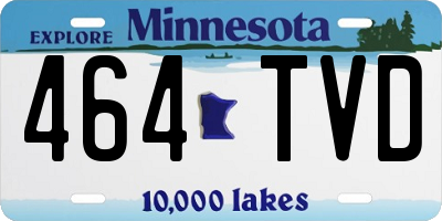 MN license plate 464TVD