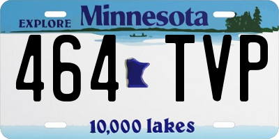 MN license plate 464TVP