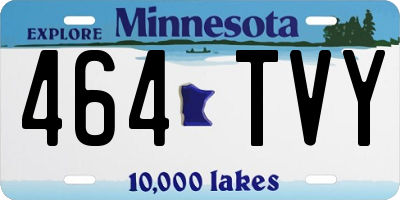 MN license plate 464TVY