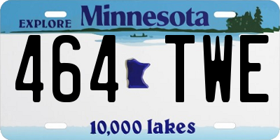 MN license plate 464TWE