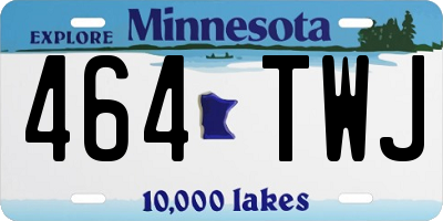 MN license plate 464TWJ