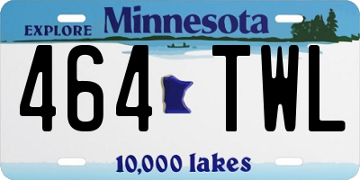 MN license plate 464TWL