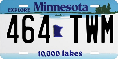 MN license plate 464TWM