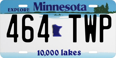 MN license plate 464TWP