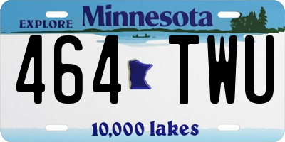 MN license plate 464TWU
